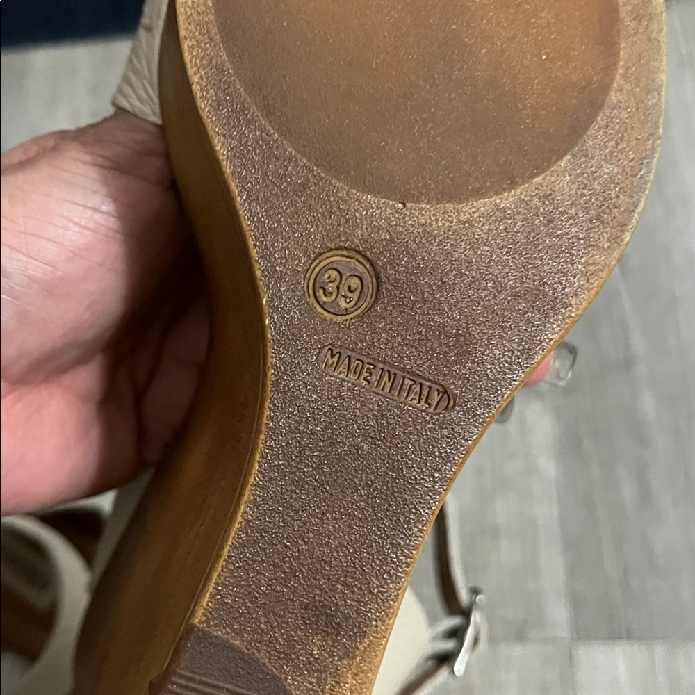 Steve Madden Leather Wedge Sandals - Picture 6 of 14